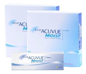 Soczewki 1-Day Acuvue Moist, 90 szt. x2 + 30 szt. Gratis